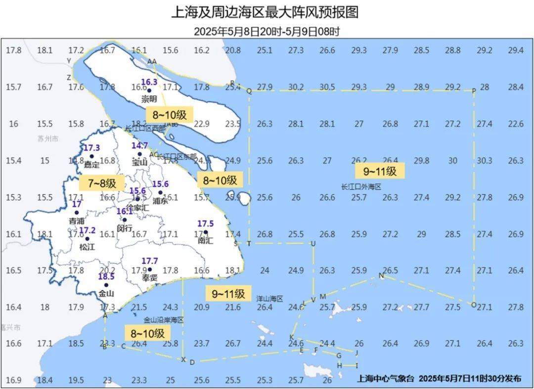 上海：强风大雨即将来袭，主要集中在明天傍晚到后天早晨，请加强防范！