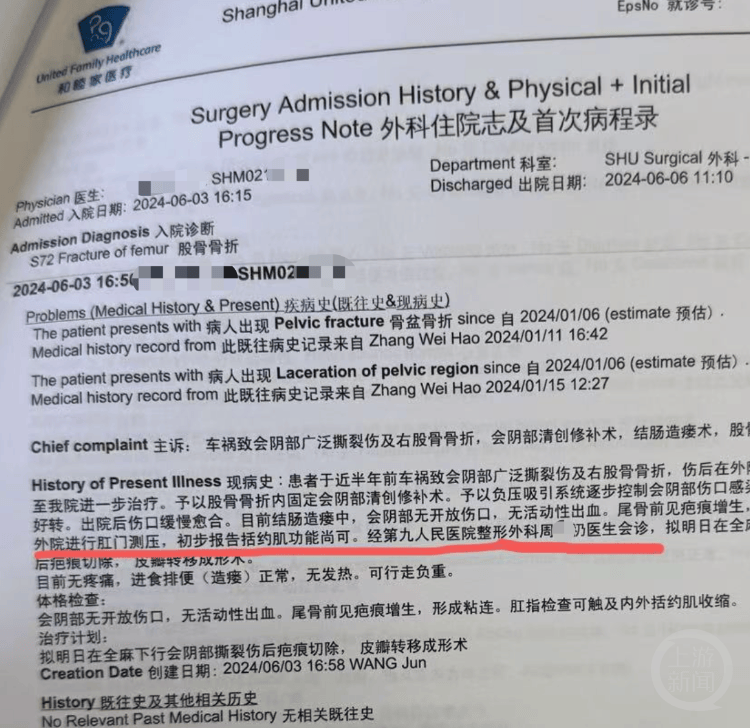 上海一患者在医院门口停房车维权，称车祸花近百万元治疗，屁股整形遇到“假专家”