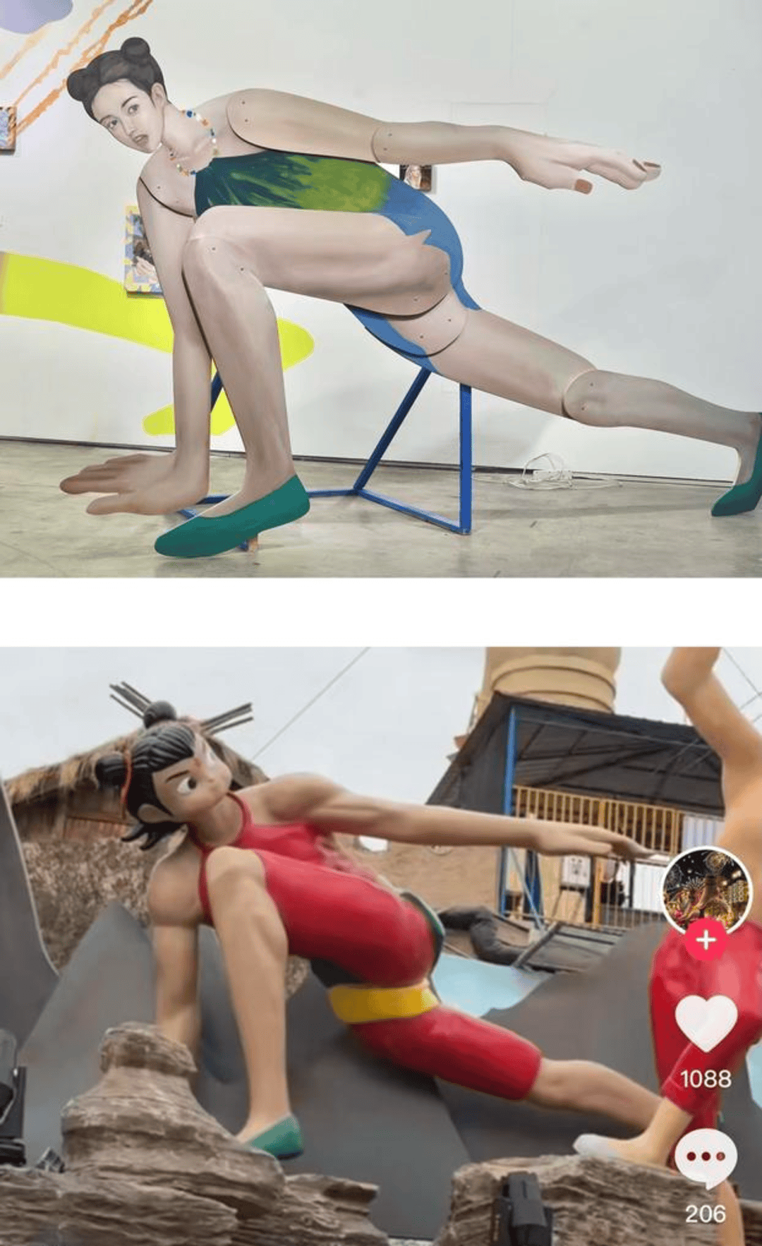 艺术家控诉山西临汾哪吒主题景区雕塑抄袭:造型照搬我的作品