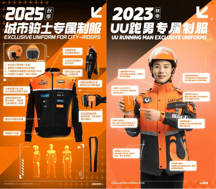 淘宝闪购新工装被指“抄袭”，UU跑腿回应
